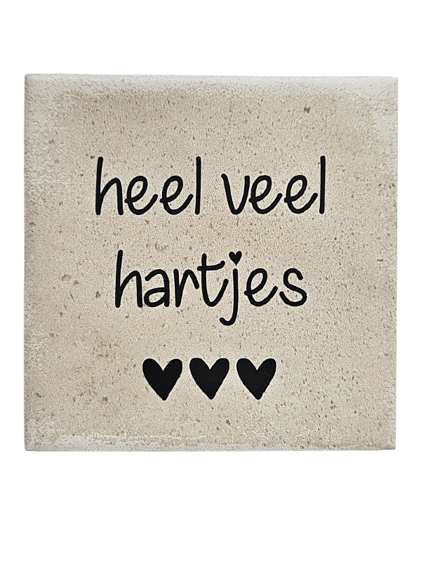Tegeltje – Heel veel hartjes | Keramiek 10x10 cm