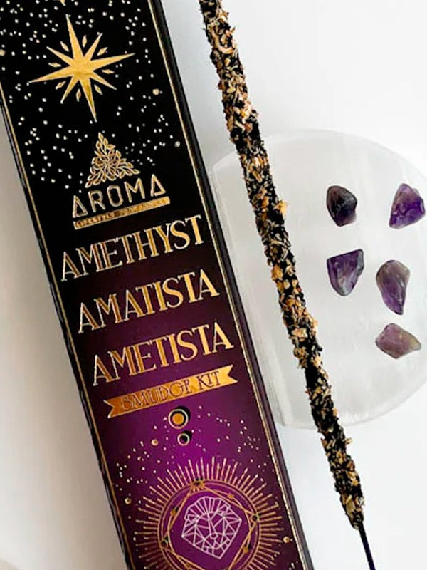 Wierookset Amethist – Aroma Scents | Met edelstenen