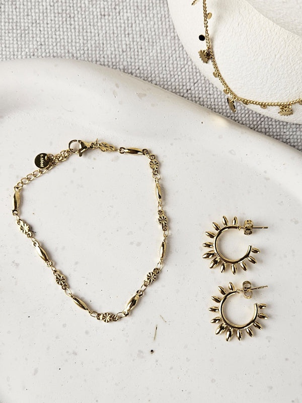 RVS Armband Lucky Charm goud