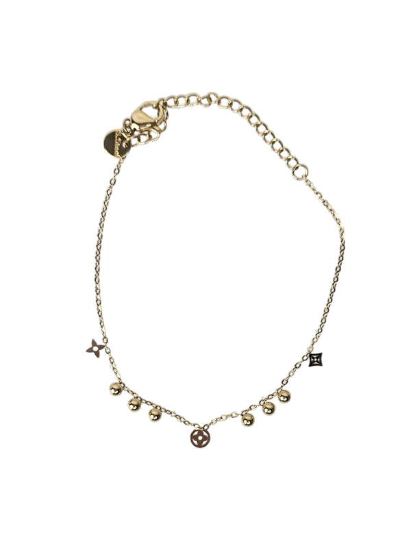 RVS Armband Multi Blossom goud