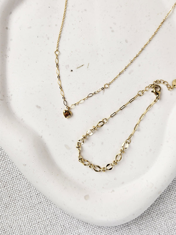 RVS Armband "Multi chains" goud