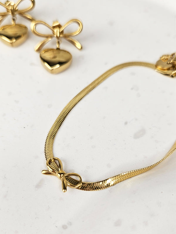 RVS Armband Strikje goud