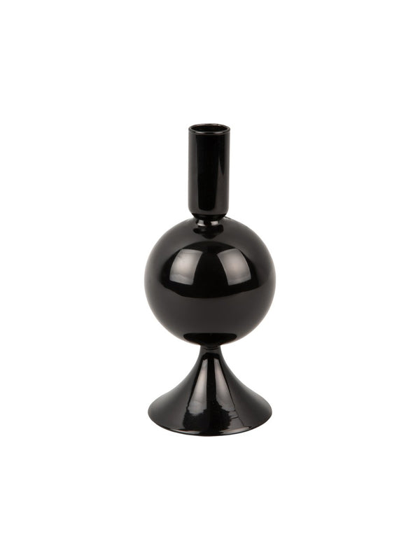Kandelaar – Present Time Sparkle Ball Black | Glas 18 × 8 cm