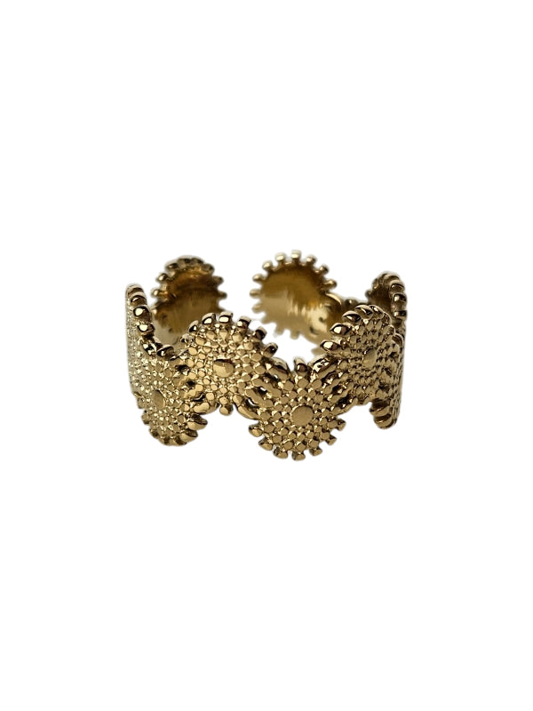 RVS Ring Cleo goud