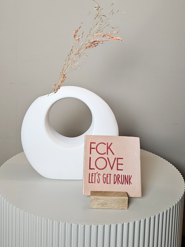 Tegeltje – FCK Love | Keramiek 10x10 cm