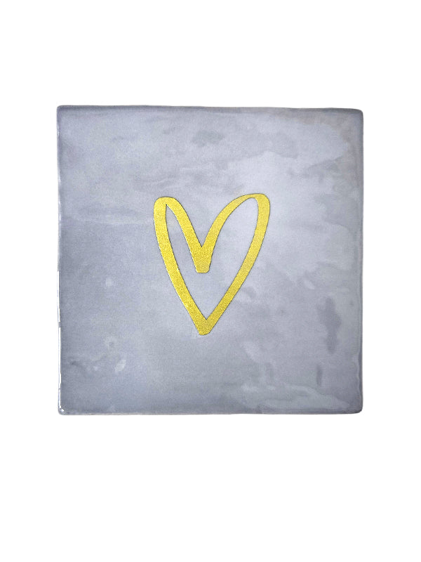 Tegeltje – Hartje – lichtblauw | Keramiek 10x10 cm