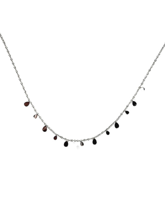 RVS Ketting Multi drops zilver