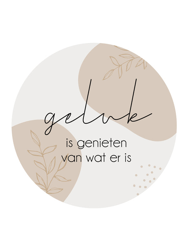 Most Lovely Muurcirkel ‘Geluk is genieten van wat er is’