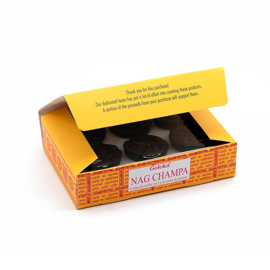 Goloka Nag Champa Sacred Smudges | 6 Wierook Cups