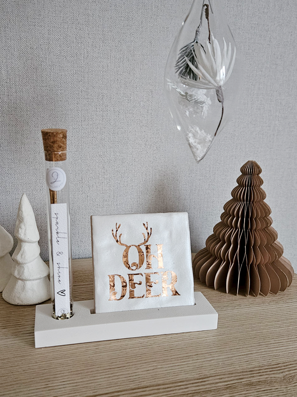 Tegeltje – Oh Deer - brons effect