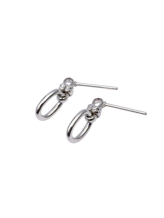 RVS Oorbellen Link zilver