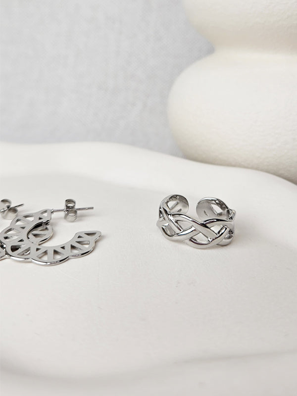 RVS Ring Diosa zilver
