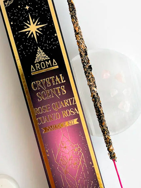 Crystal Rose Quartz Wierook – Aroma Scents | Met rozenkwarts