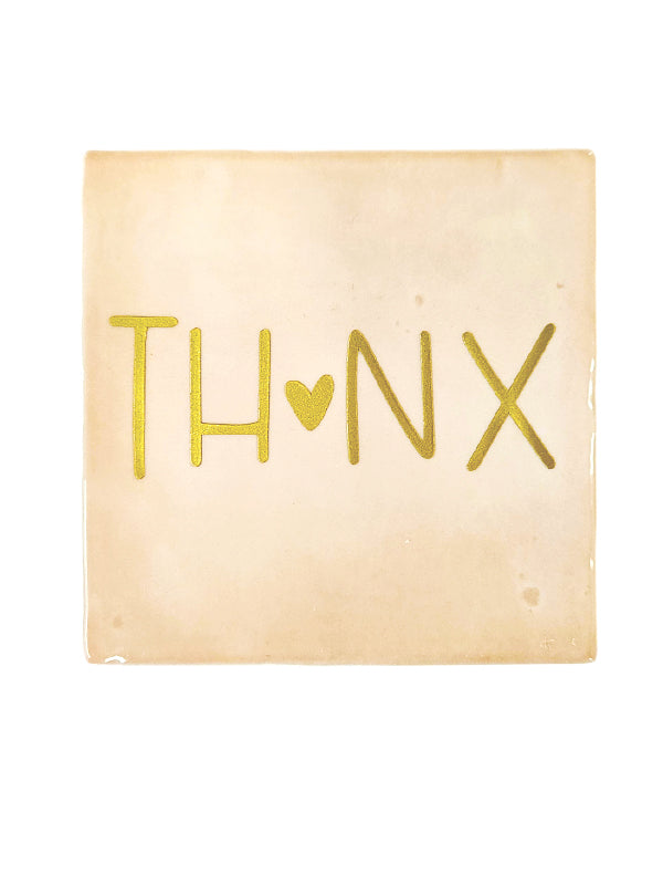 Tegeltje – Thanx | Keramiek 10x10 cm