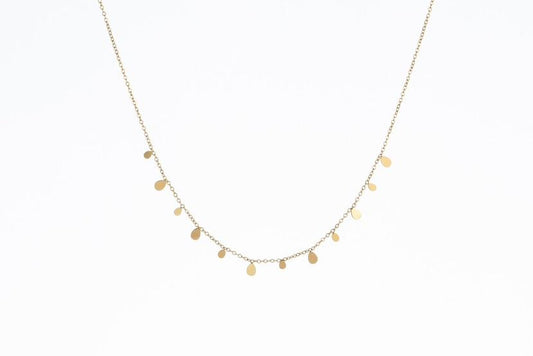 RVS Ketting Multi drops goud