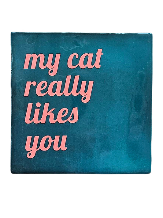 Tegeltje – My cat really likes you