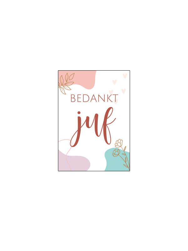 Cadeaukaartje Bedankt Juf A7