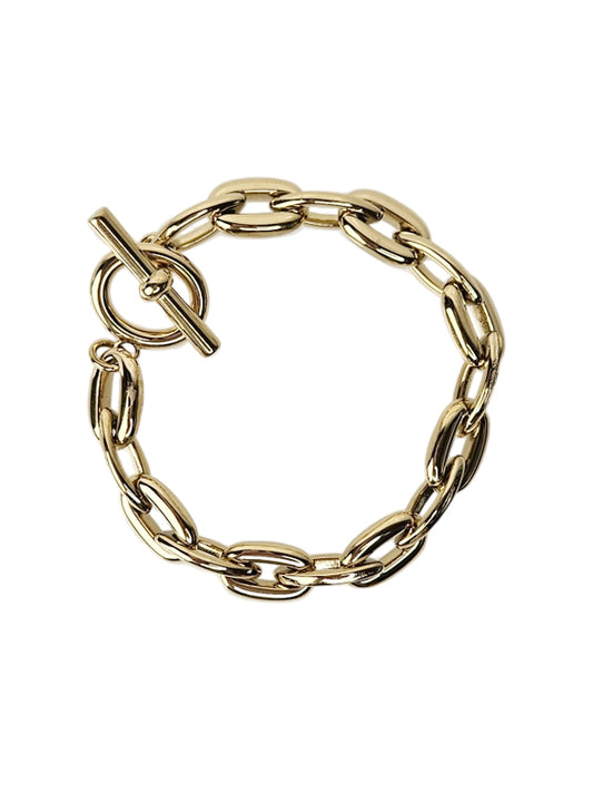 RVS Schakelarmband "Chunky chains" goud