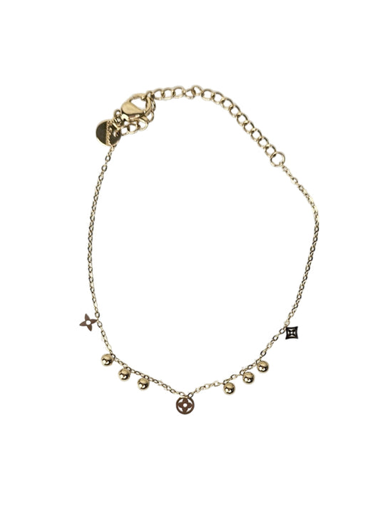 RVS Armband "Multi Blossom" goud