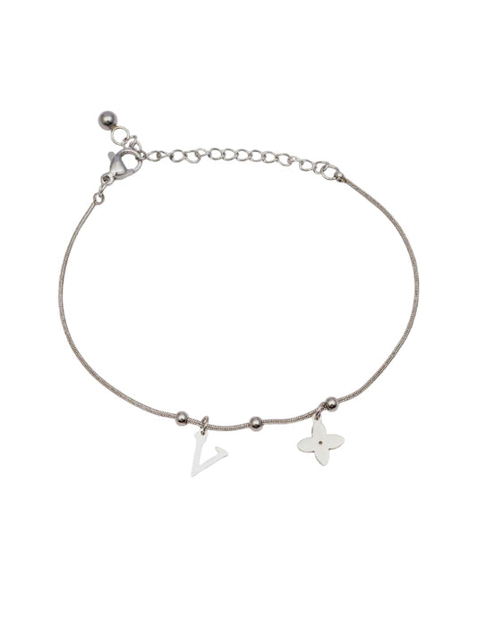 RVS Armband "Blossom" zilver