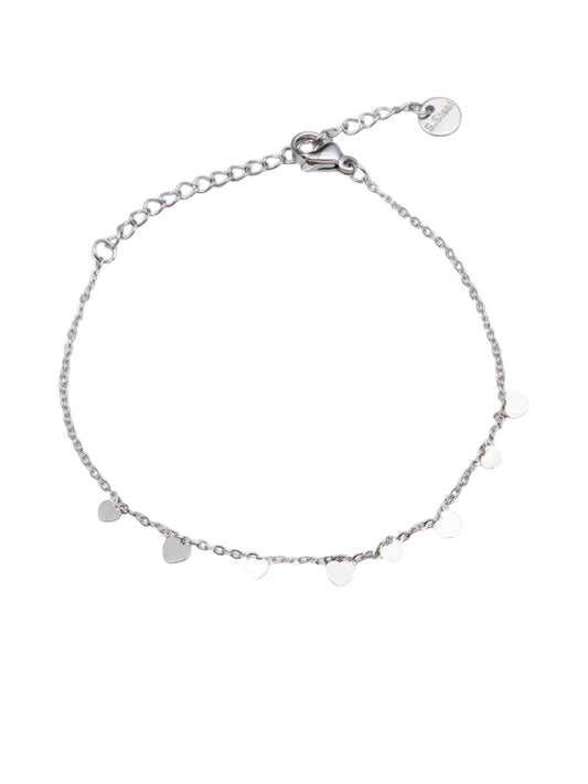 RVS Armband Multi hearts zilver