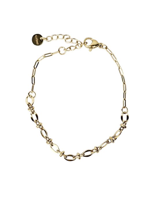 RVS Armband "Multi chains" goud
