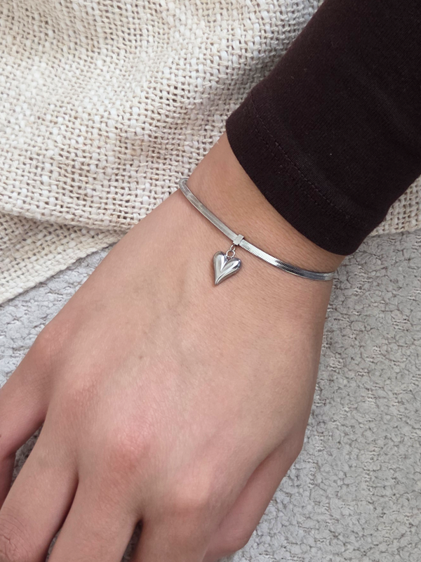 RVS Armband Hartje - Zilver