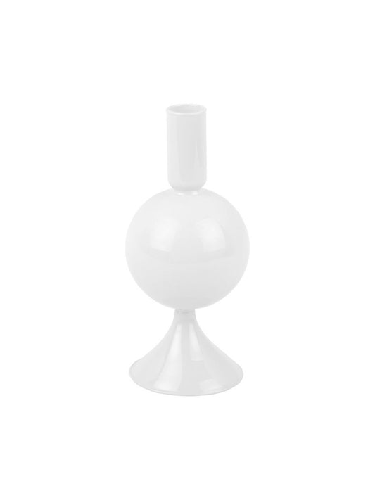 PT Kandelaar glas sparkle ball white