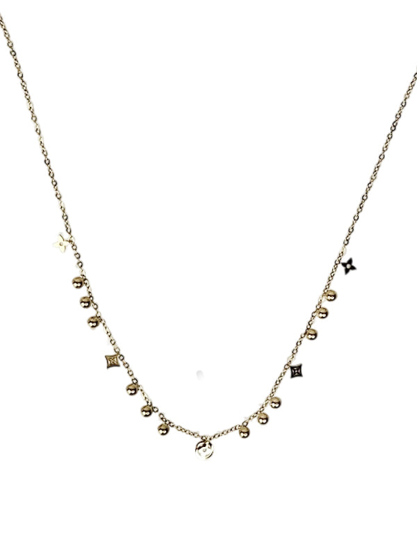 RVS Ketting Blossom goud