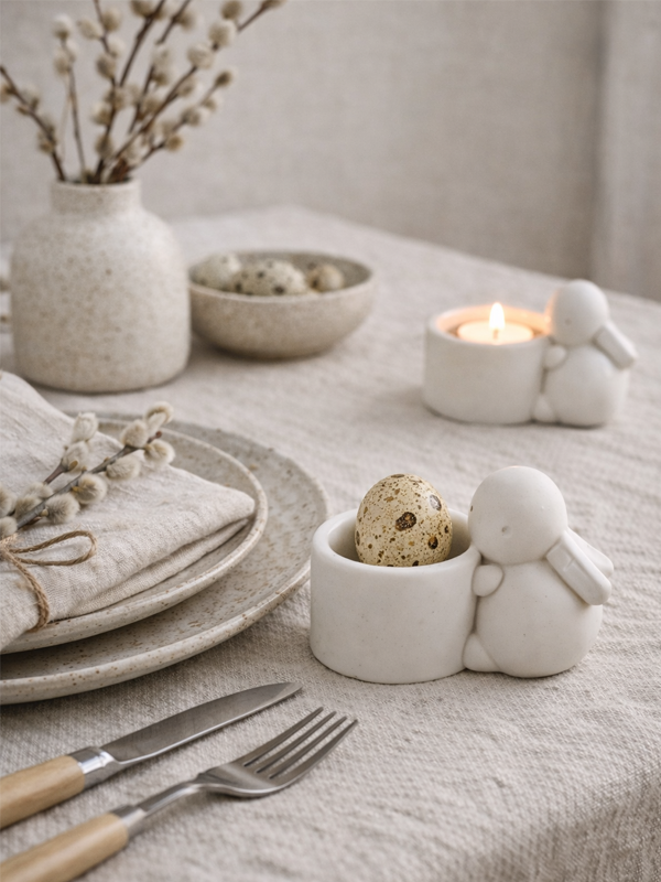 Pasen | Theelichthouder/eierdopje Haasje