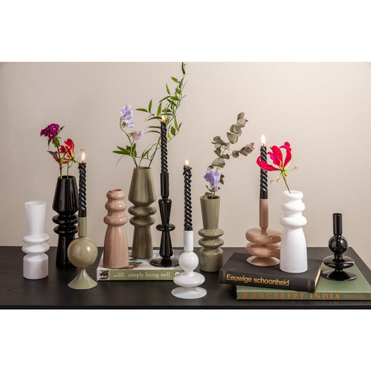 Kandelaar – Present Time Sparkle Bubbles White | Glas 16 × 9 cm