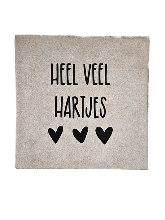 Tegeltje - Heel veel hartjes