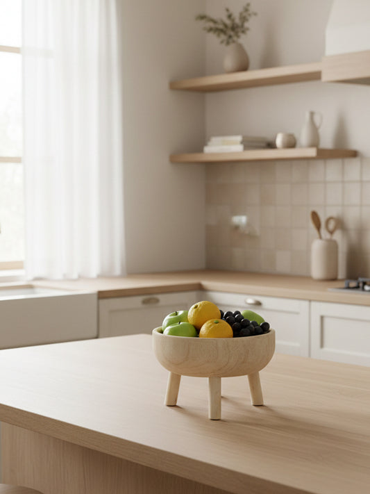 J-Line Schaal op Tripod | paulownia wood