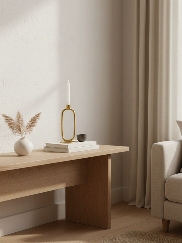 J‑Line Kaarshouder Ovaal – Goud | Aluminium & RVS