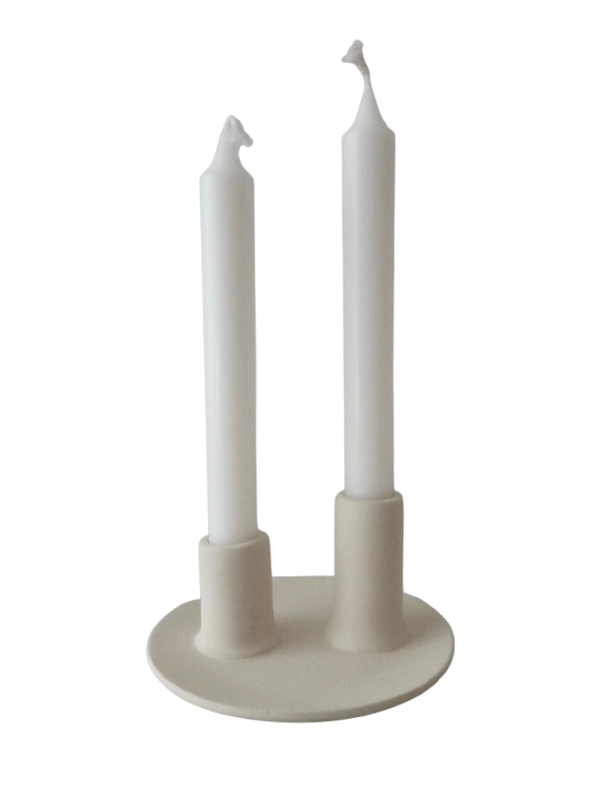 Kandelaar Aliya | Beige Keramiek