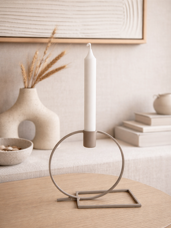 Kandelaar Eglo Living | Beige Metaal