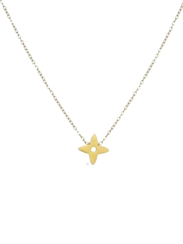 RVS Ketting Single Blossom goud