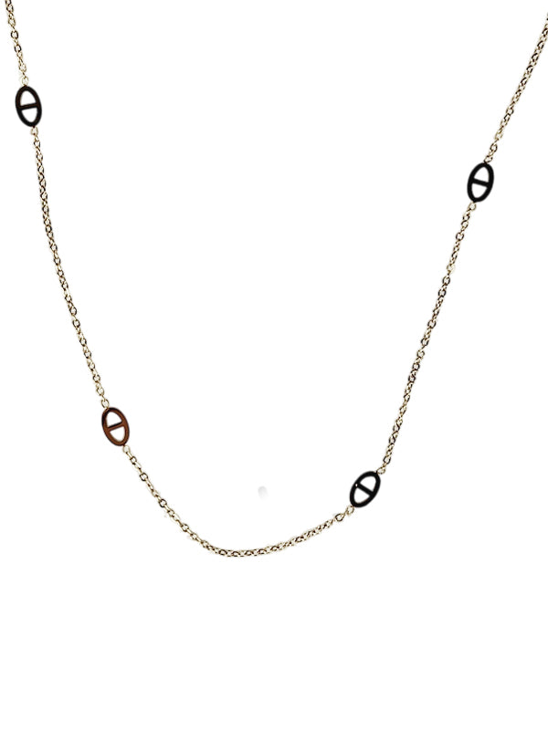 RVS Ketting Oval goud