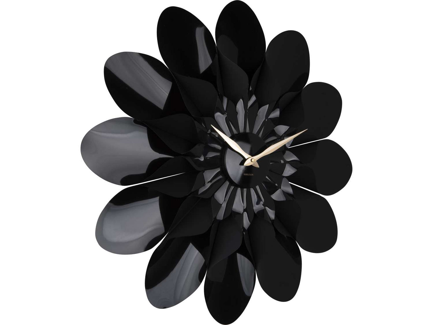 Karlsson wandklok – Flower zwart