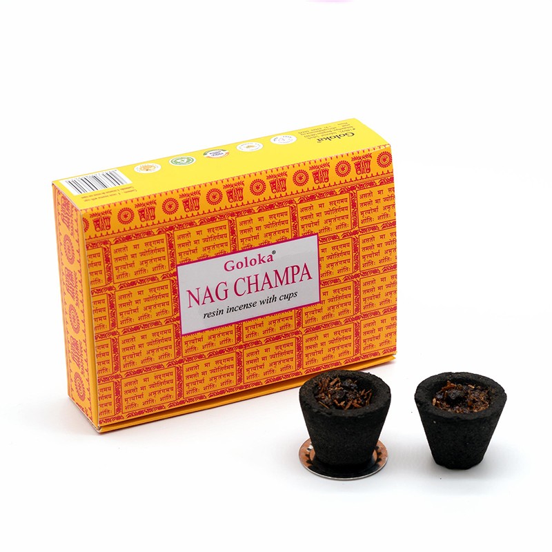 Goloka Nag Champa Sacred Smudges | 6 Wierook Cups