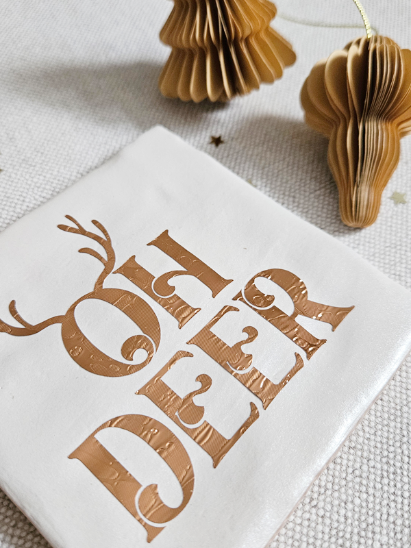 Tegeltje – Oh Deer - brons effect