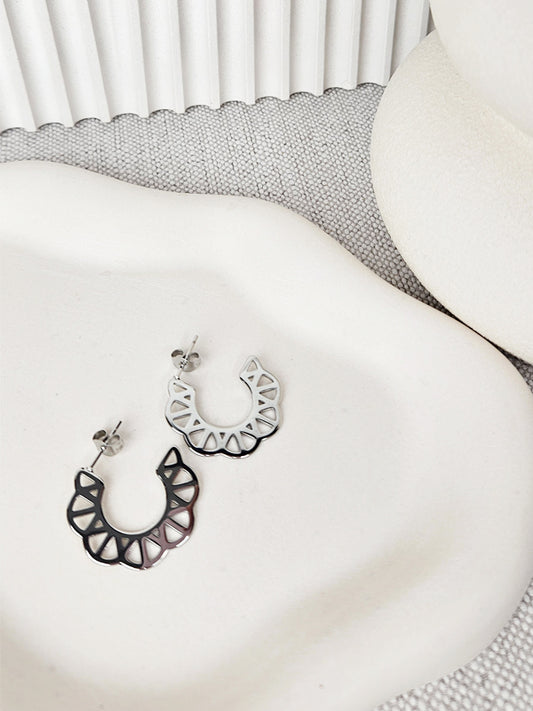 RVS Oorbellen Cinta zilver