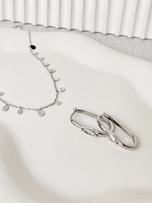 RVS Oorbellen "Joya" zilver