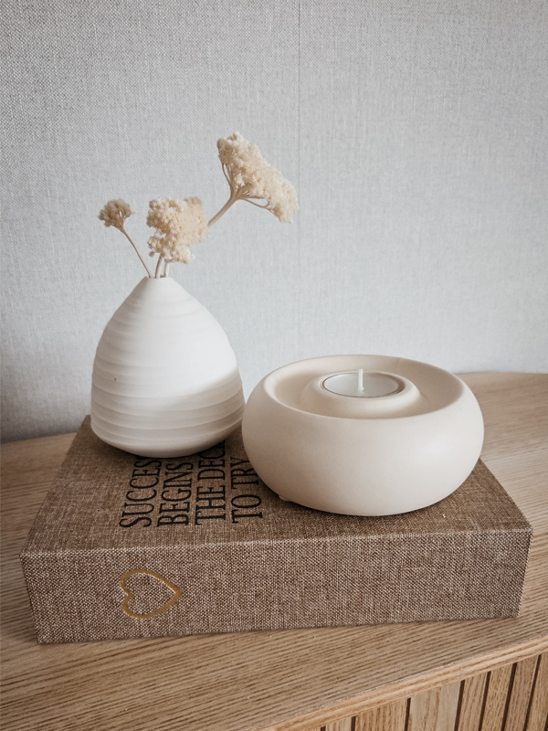 Theelichthouder Othoni créme 12,5 cm