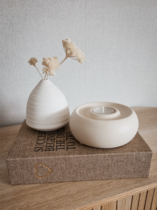 Theelichthouder Othoni créme 12,5 cm