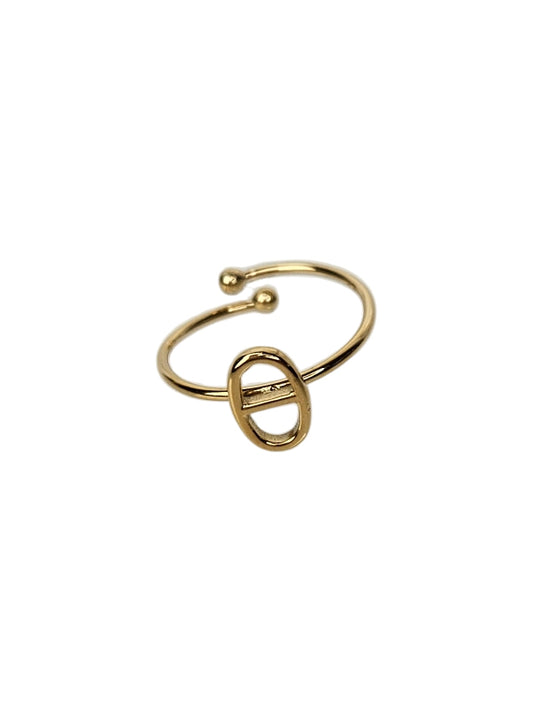 RVS Ring Oval goud