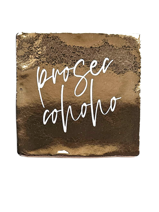 Tegeltje – Proseccohoho goud