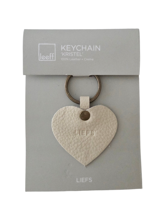Leeff Sleutelhanger Kristel | Creme – 'Liefs'