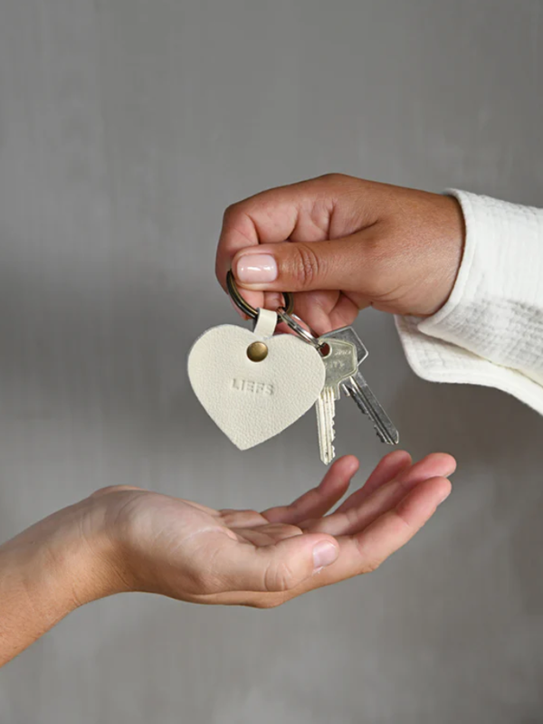 Leeff Sleutelhanger Kristel | Creme – 'Liefs'