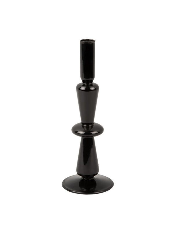 PT Kandelaar glas sparkle tall black